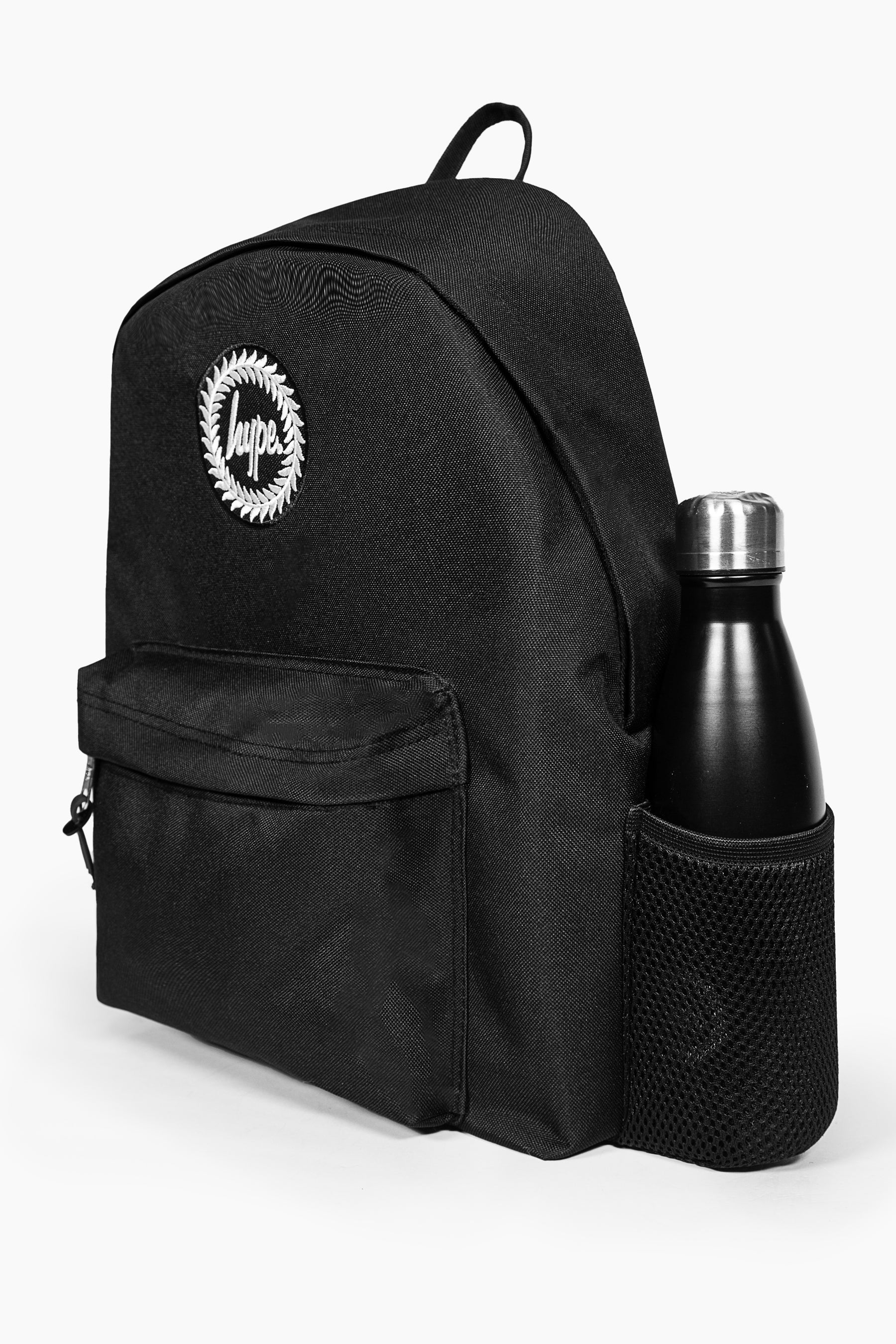 Hype Unisex Iconic Core Plain Black Backpack - Image 20