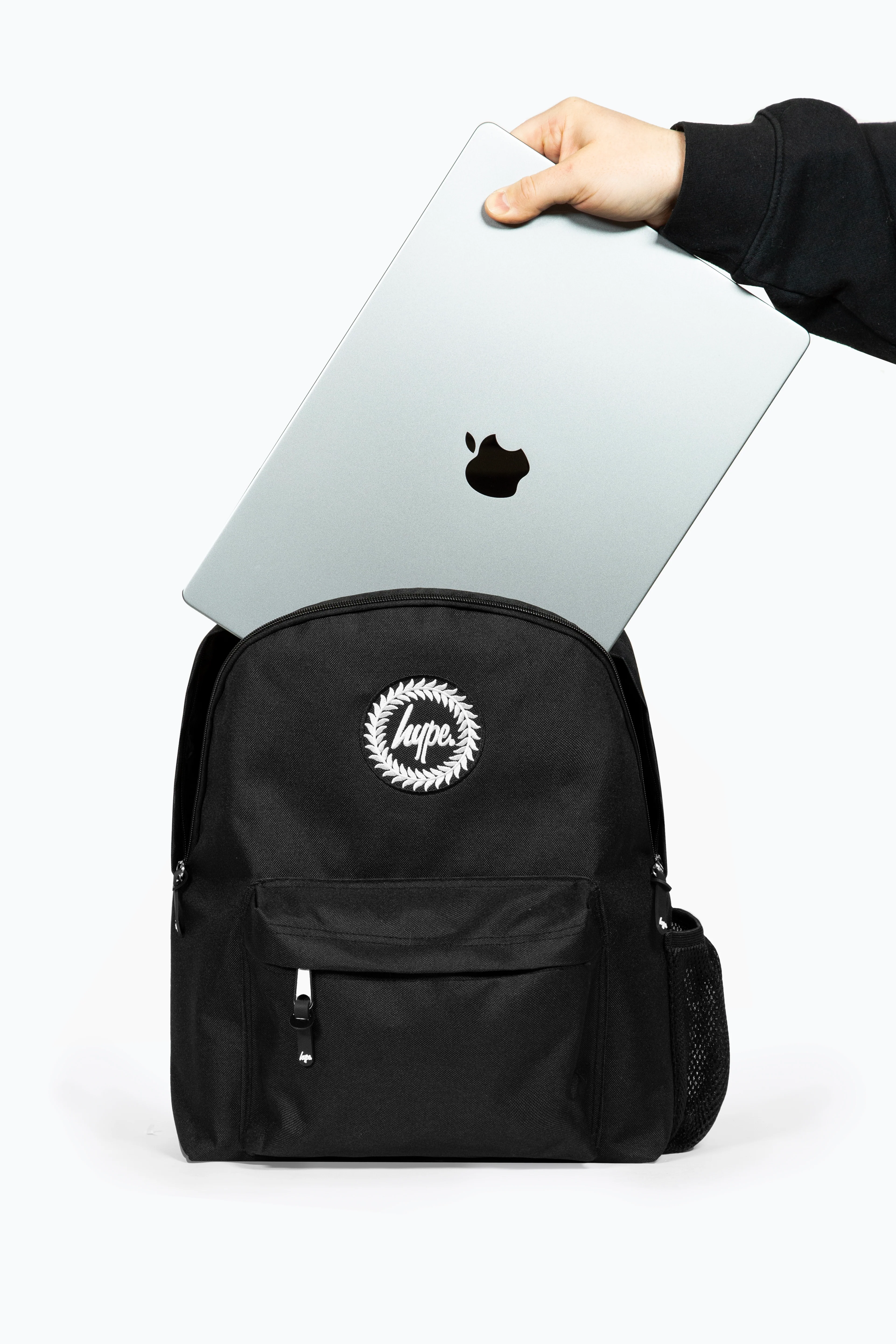 Hype Unisex Iconic Core Plain Black Backpack - Image 23