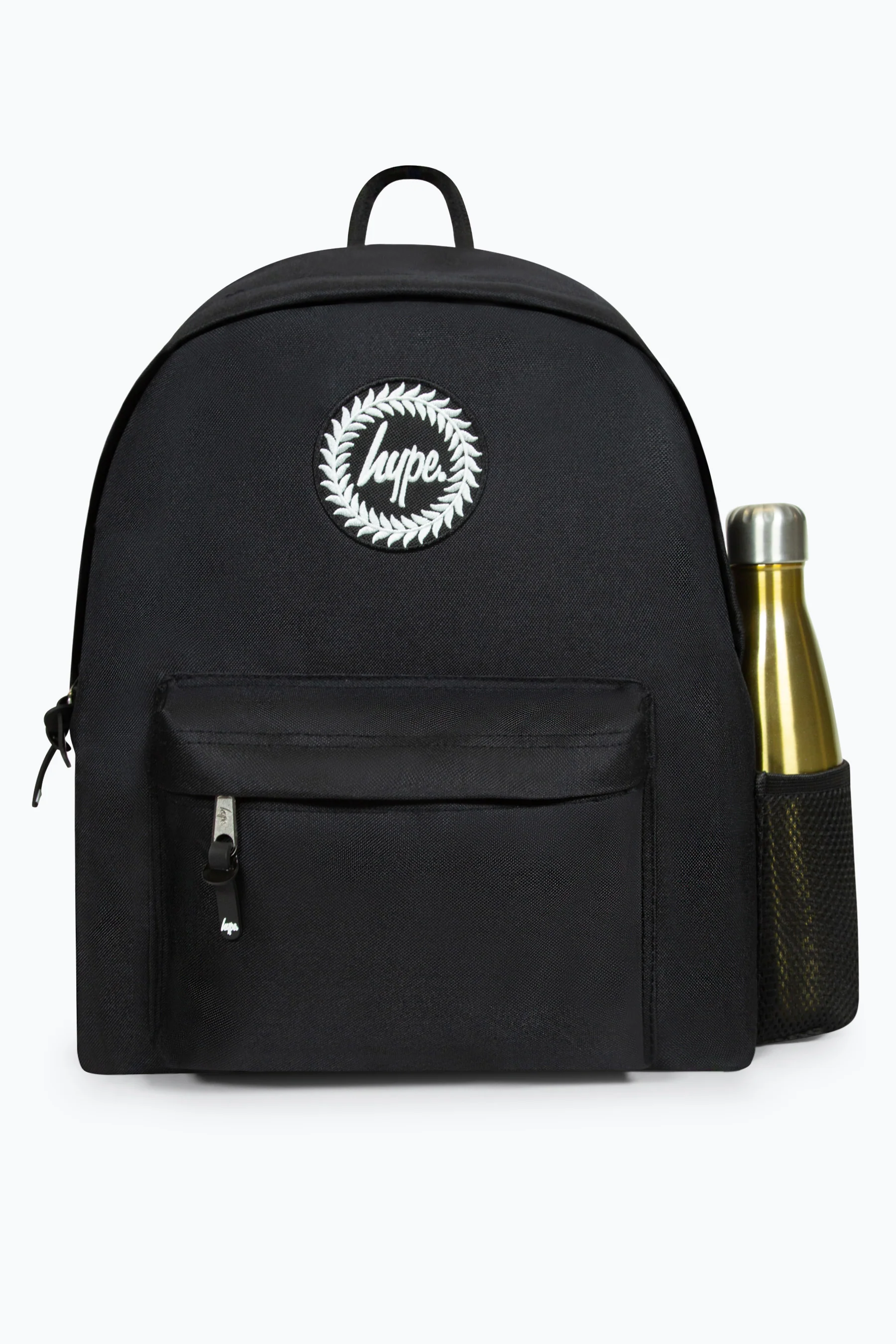 Hype Unisex Iconic Core Plain Black Backpack - Image 5