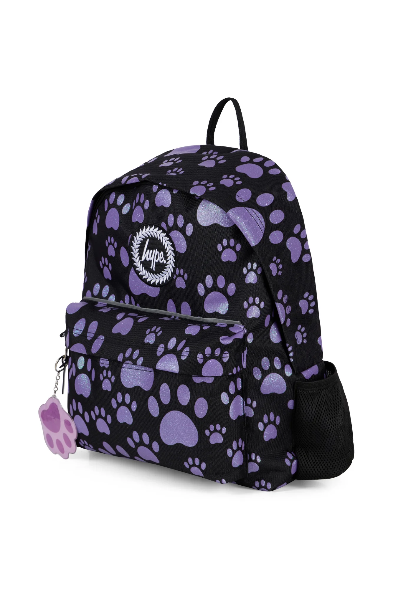 Hype Girls Black Glitter Paw Backpack - Image 2