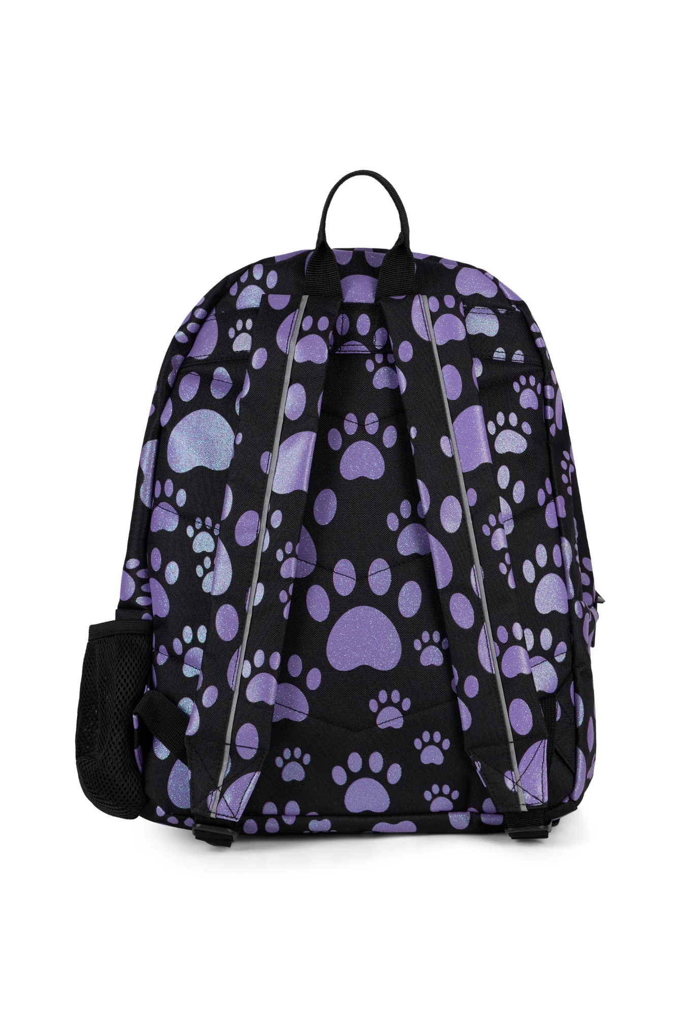 Hype Girls Black Glitter Paw Backpack - Image 3