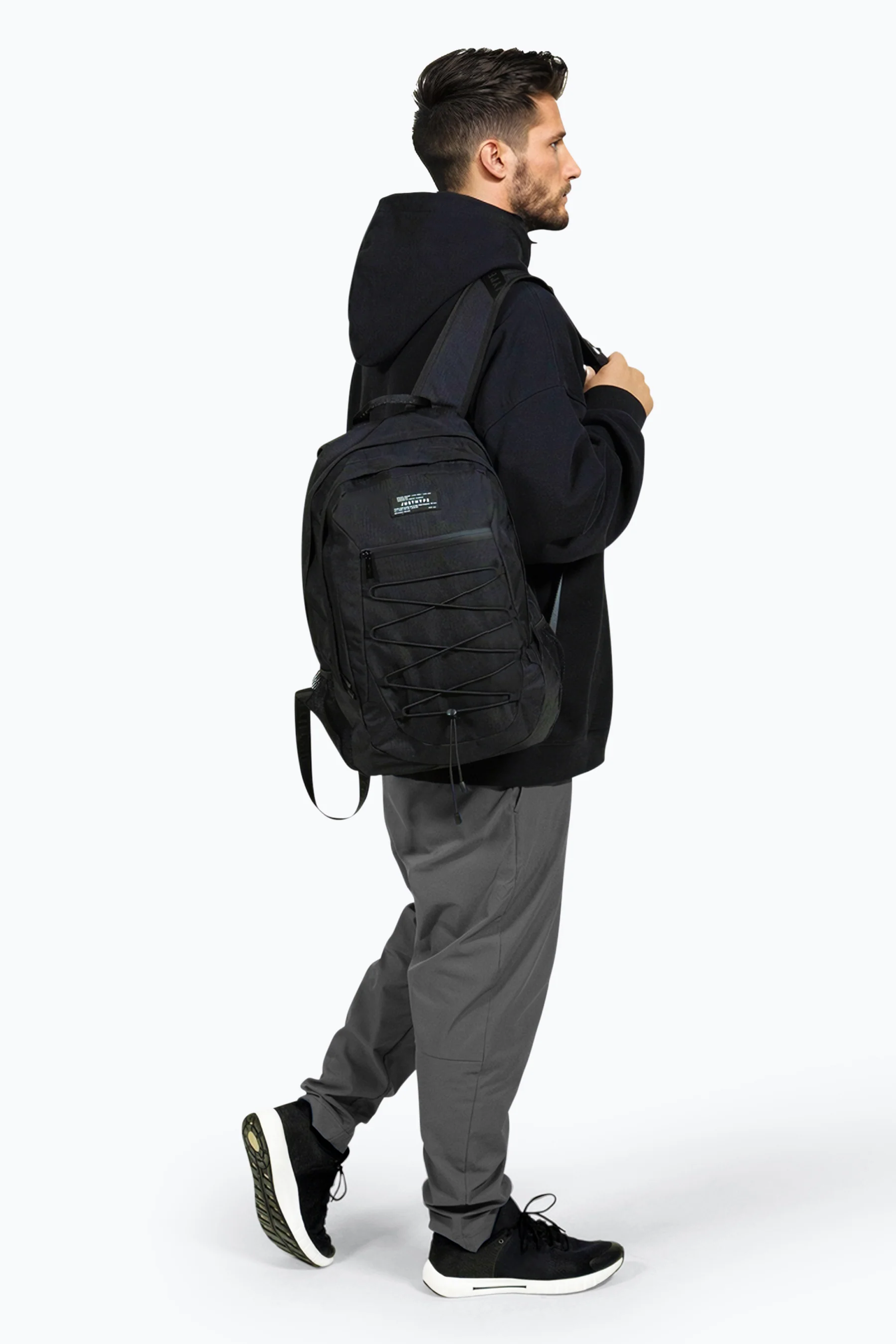 Hype Unisex Black Maxi Backpack - Image 25