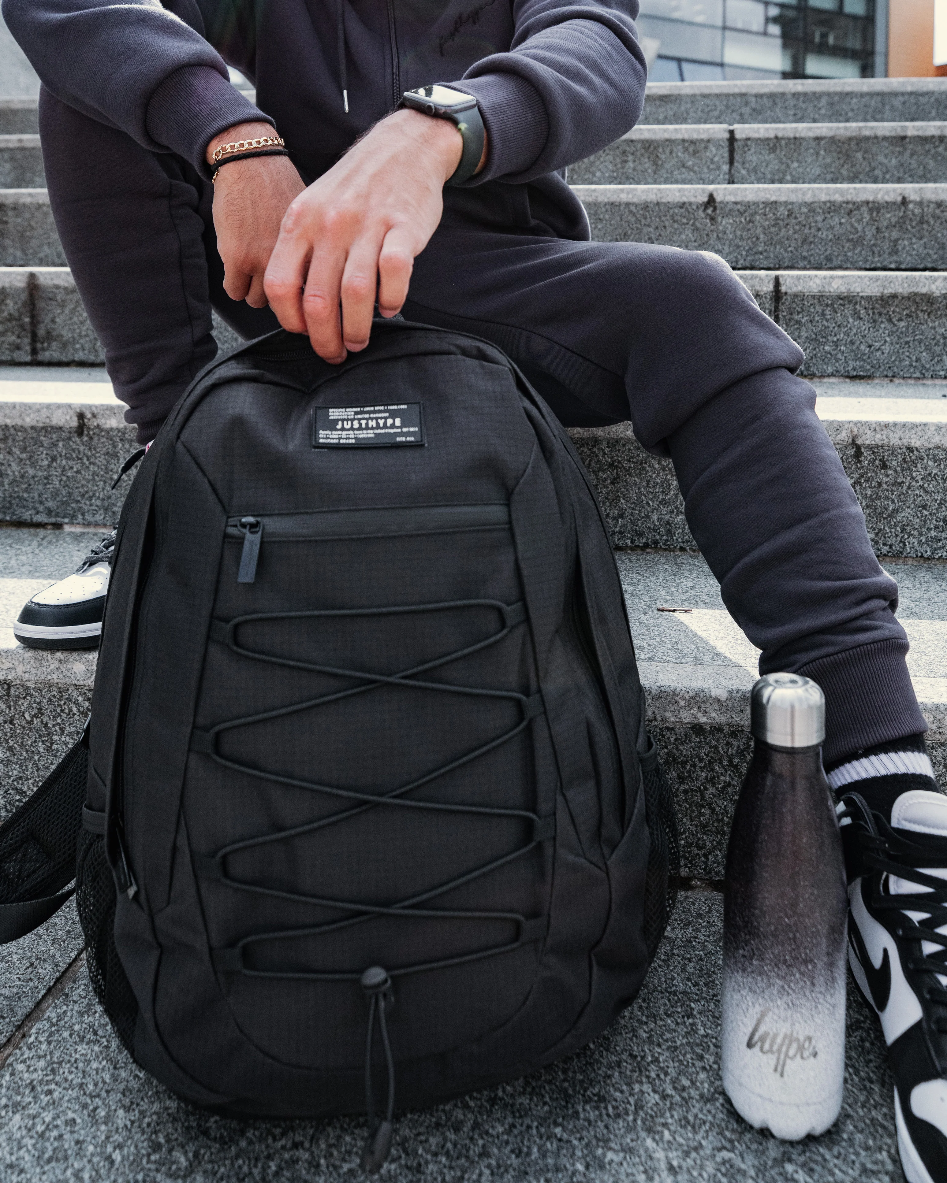 Hype Unisex Black Maxi Backpack - Image 27