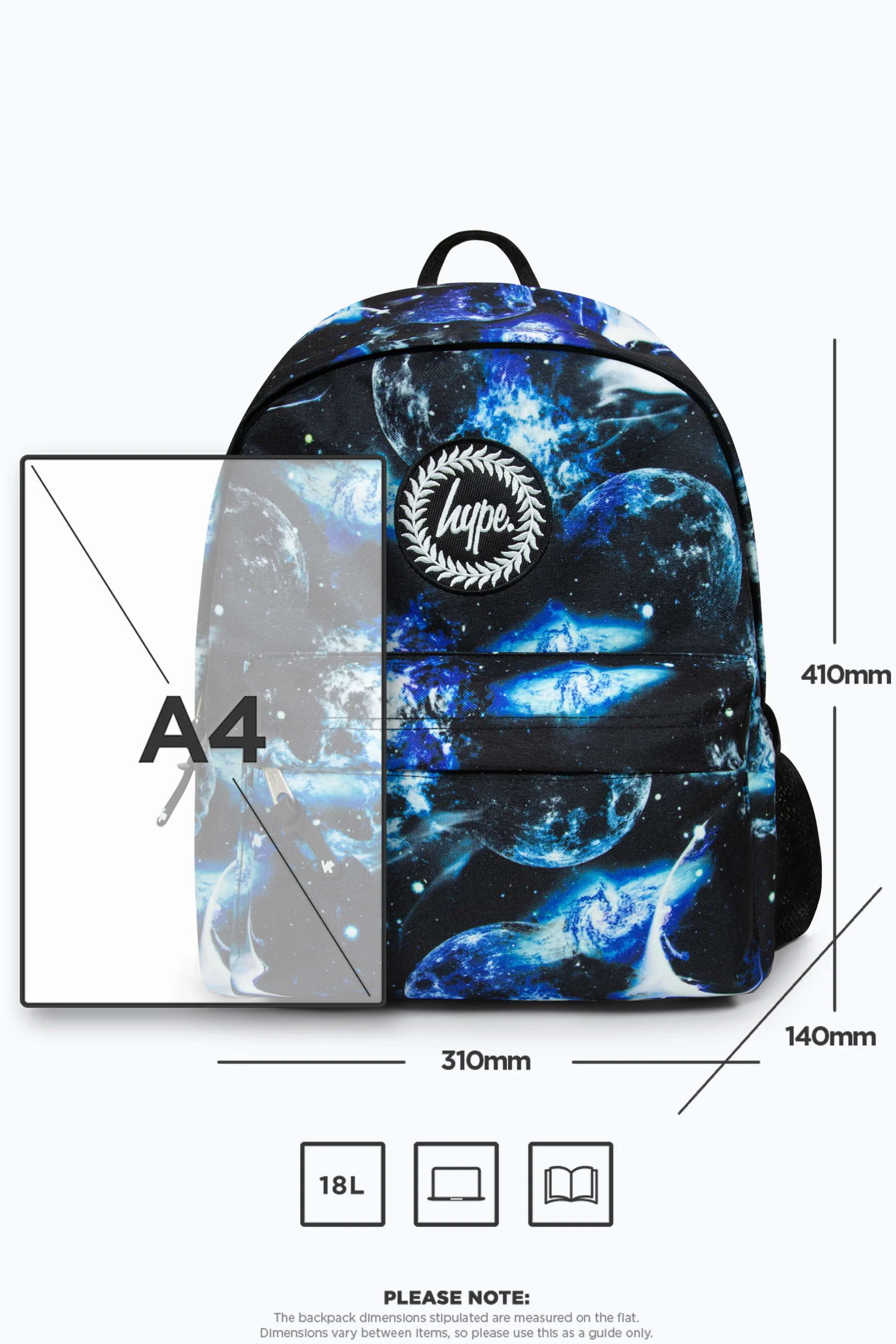 Hype Iconic Black/Blue Moons Boys Backpack - Image 12
