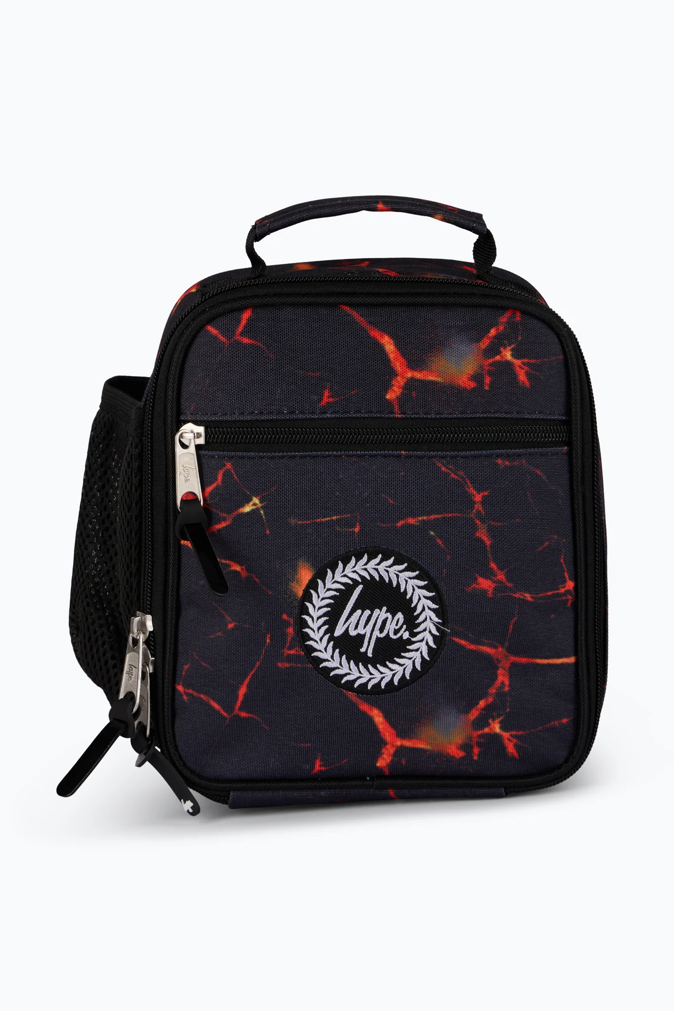Hype Boys Black Lava Print Lunch Bag
