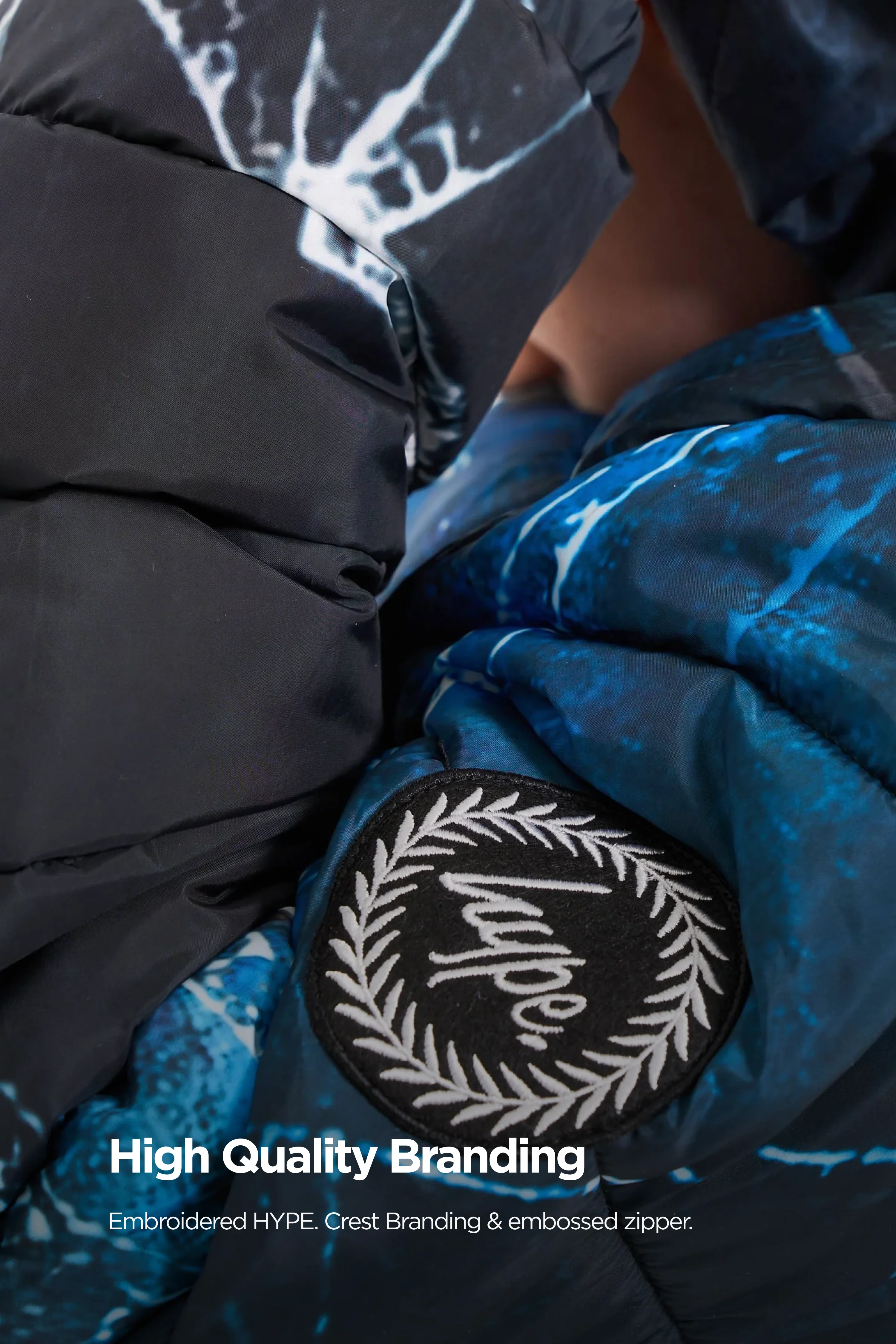 Hype Boys Black Smashed Padded Jacket - Image 4