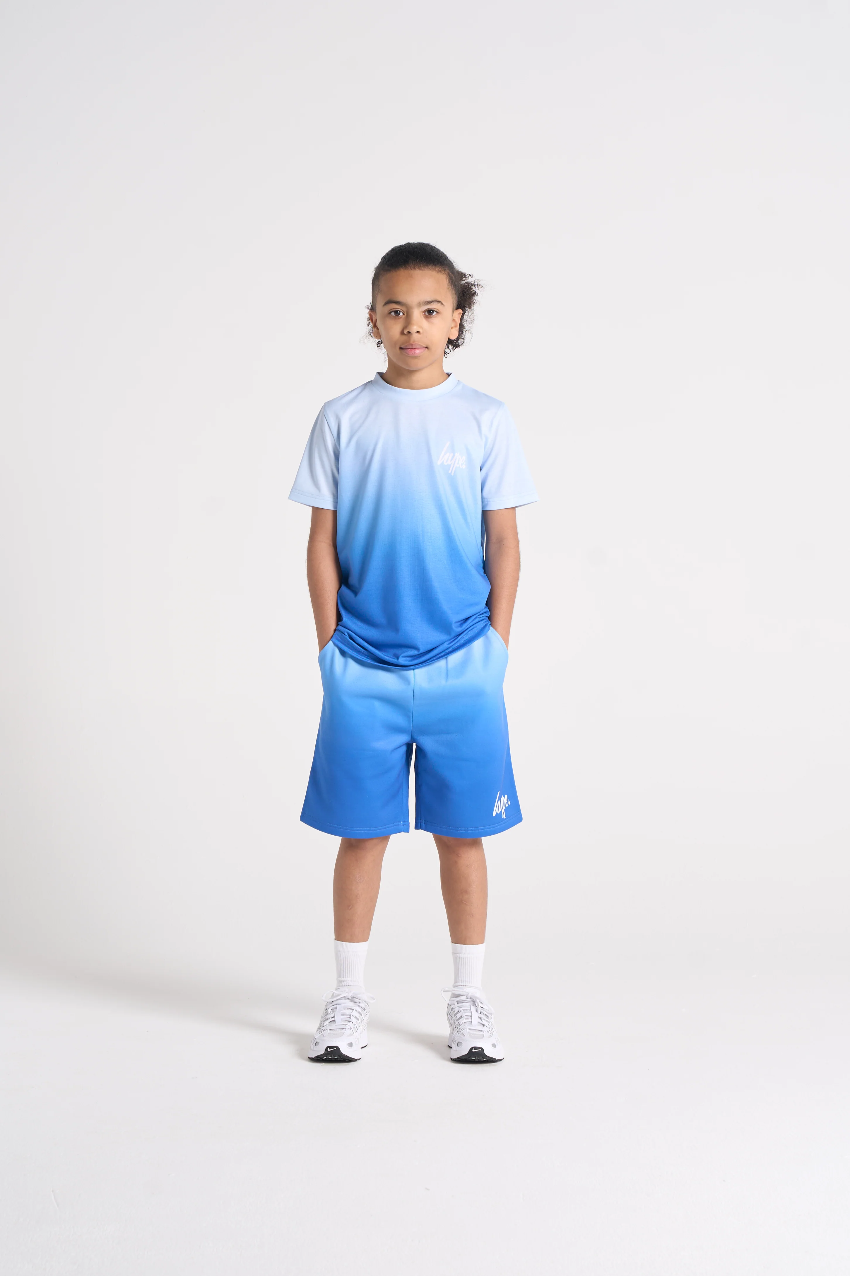 Hype Boys Blue Fade T-Shirt & Shorts Set