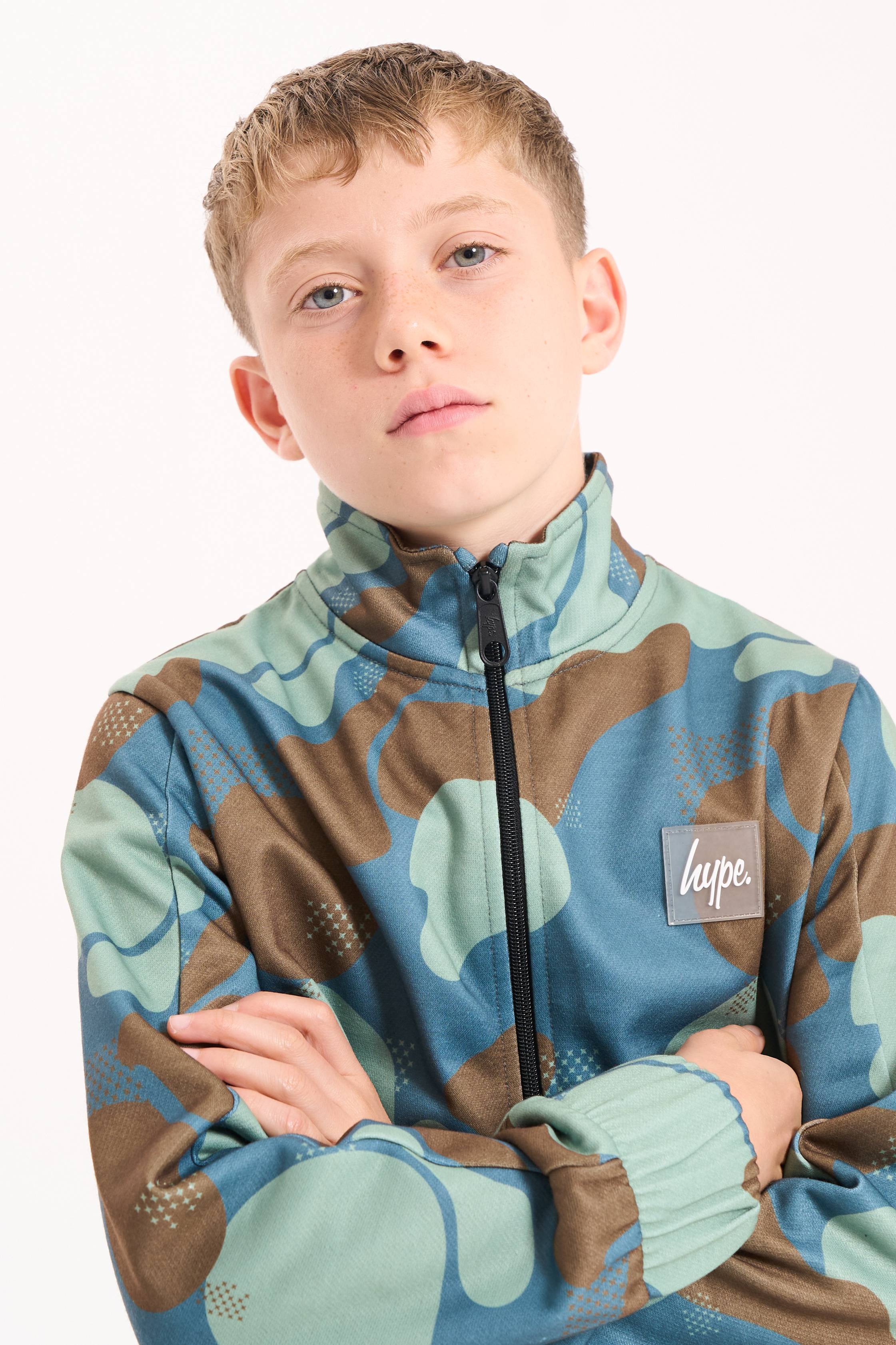 Hype Boys Contour Camo Zip Fleece - Image 2