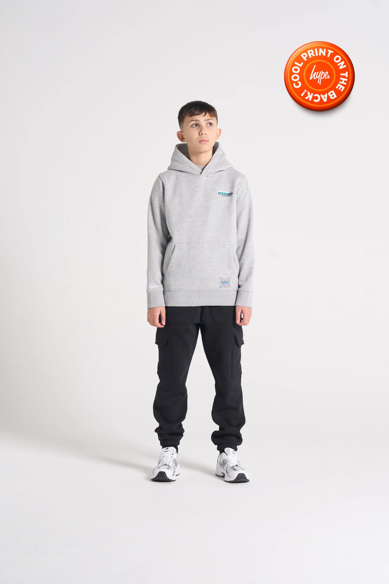 Hype Boys Grey Marl Cosmic Hoodie