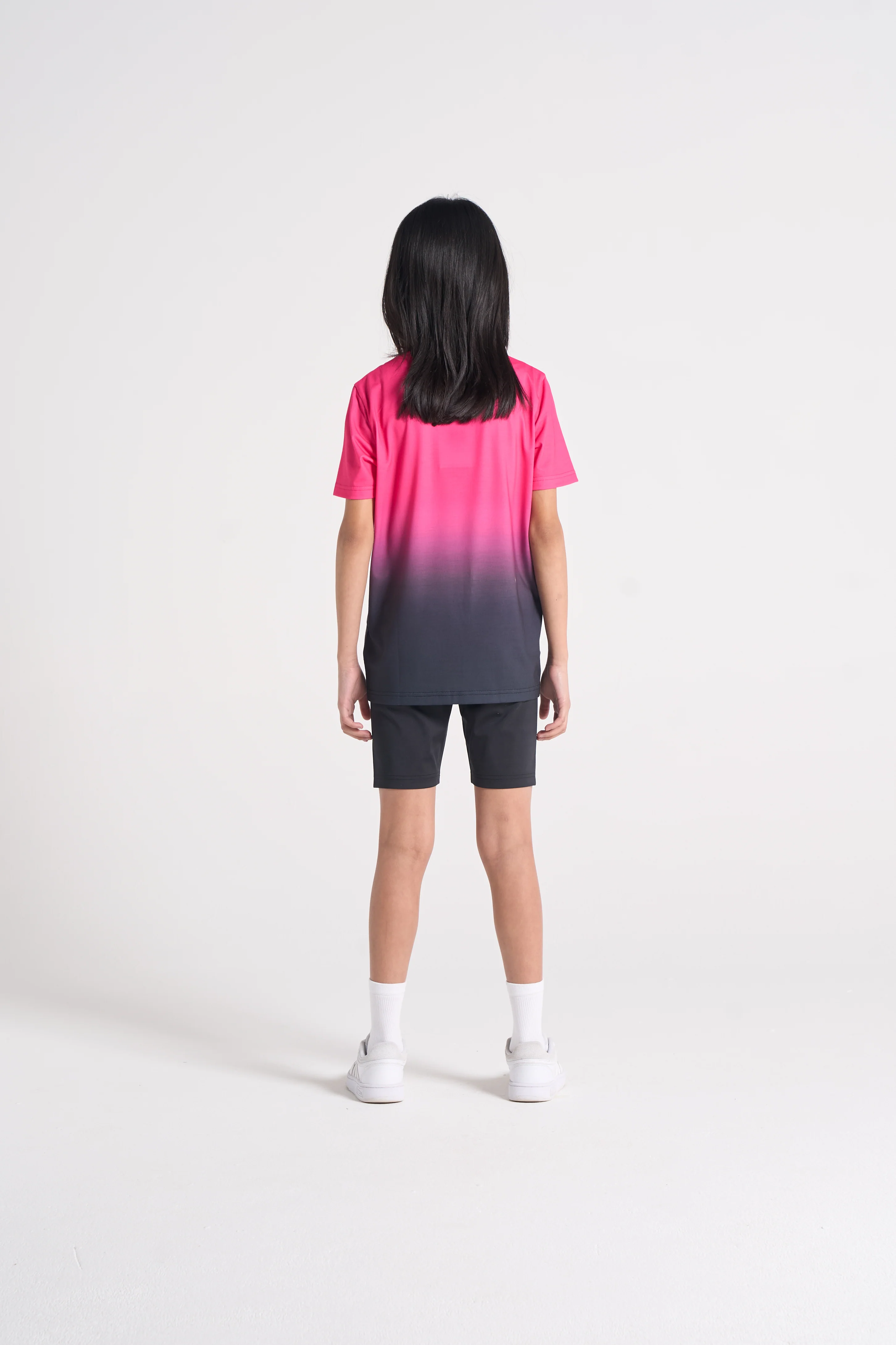 Hype Girls Pink/Black Fade T-Shirt - Image 8