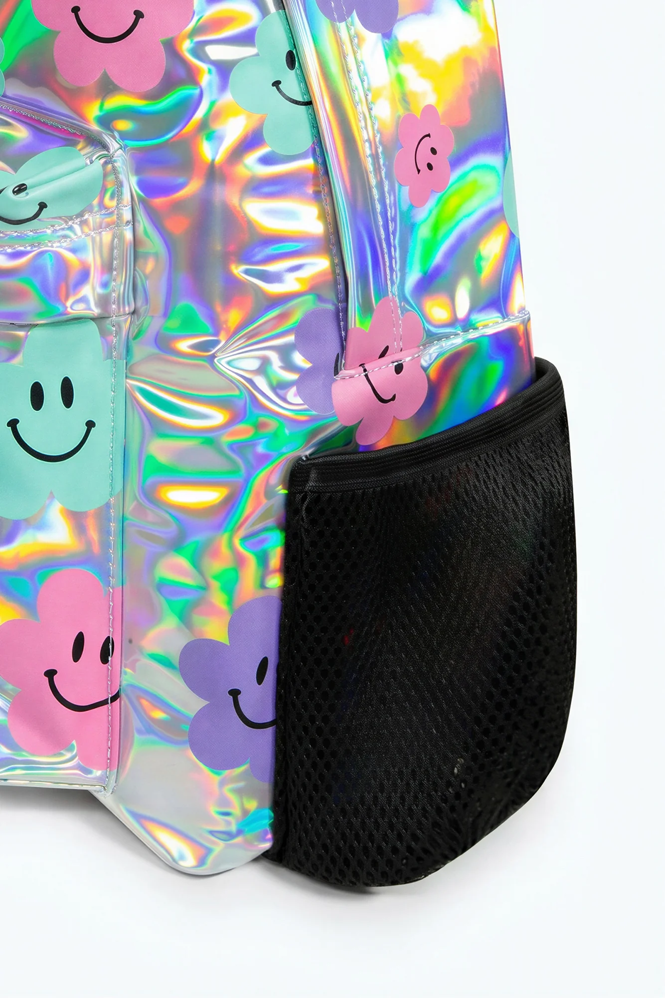 Hype Girls Holographic Happy Flowers Backpack - Image 4