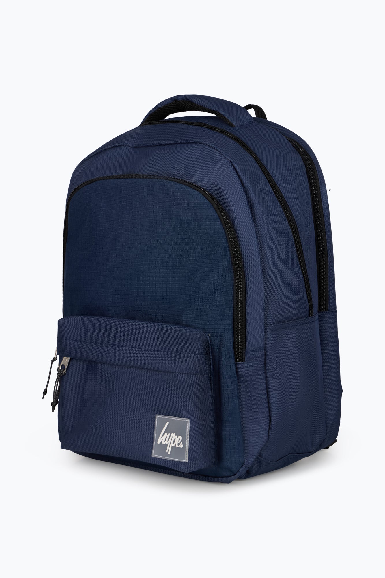 Hype Kids Navy Square Rubber Multi Pocket Backpack - Image 5