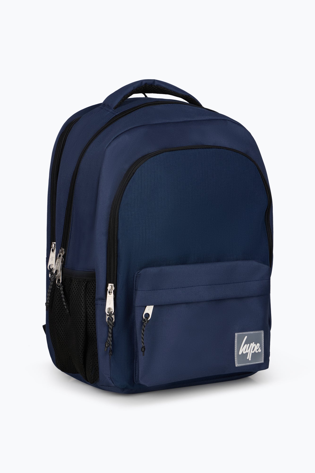 Hype Kids Navy Square Rubber Multi Pocket Backpack - Image 6
