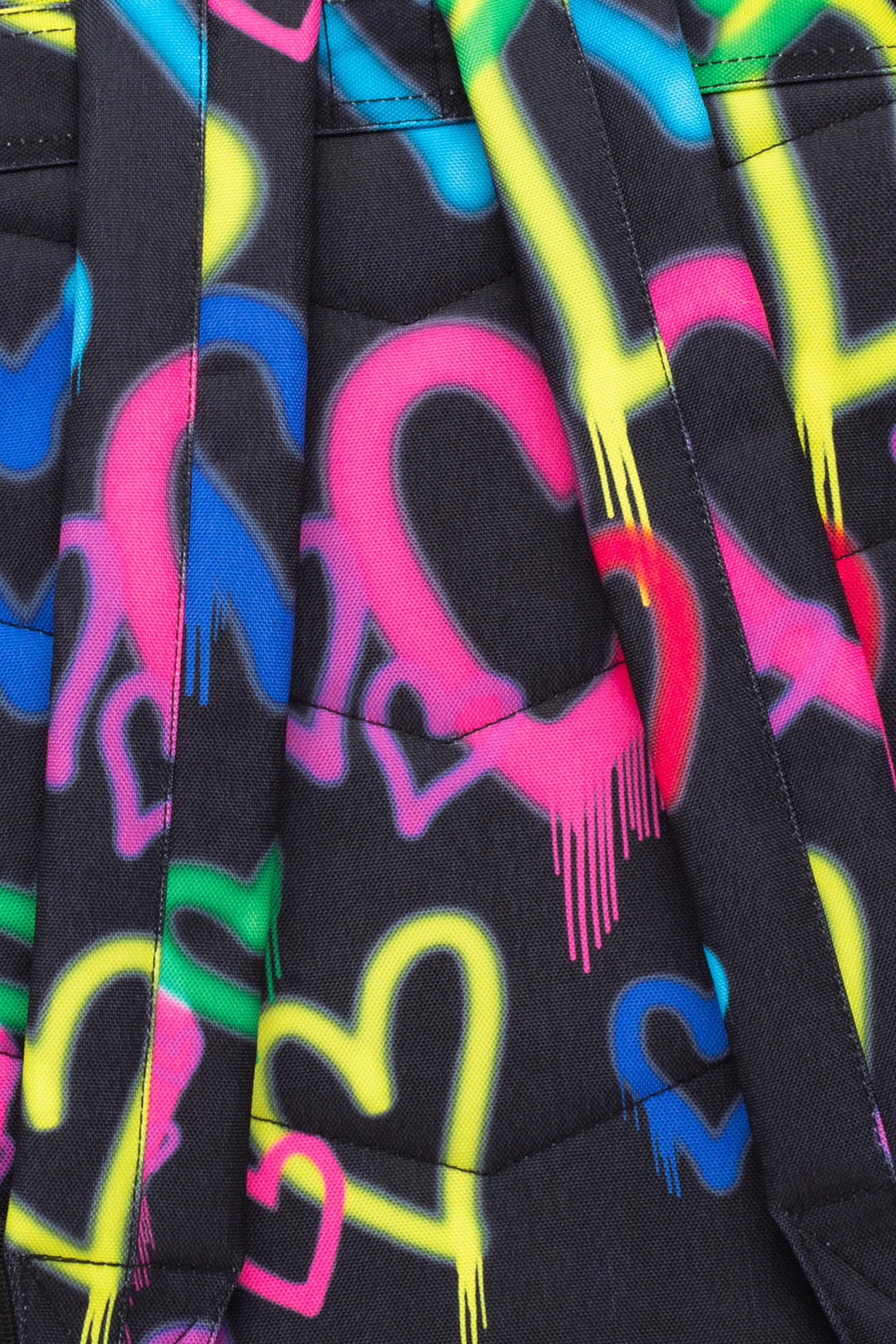 Hype Girls Black Graffiti Hearts Iconic Backpack - Image 11