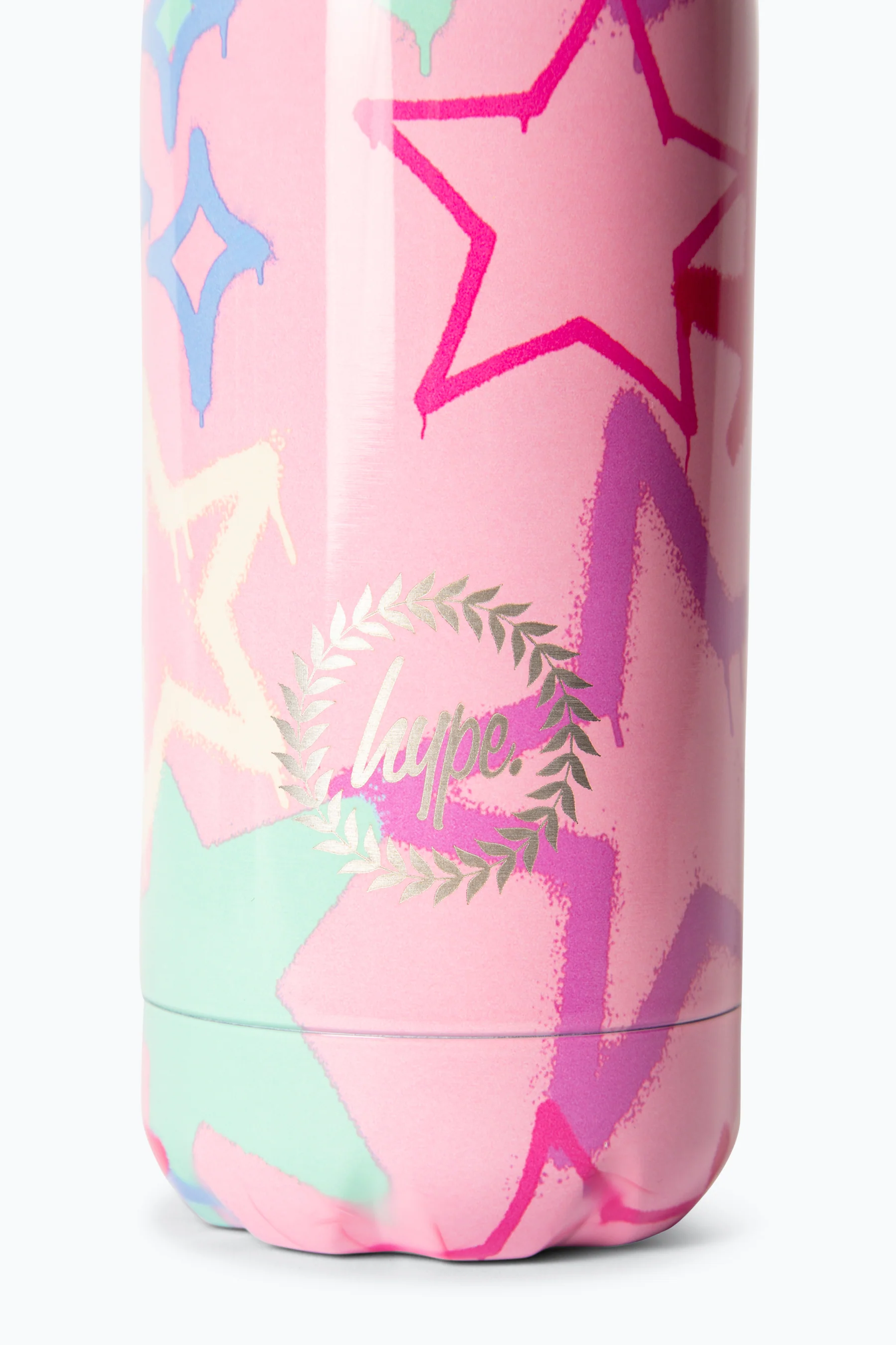 Hype Girls Pink Graffiti Stars Thermal Water Bottle - Image 3