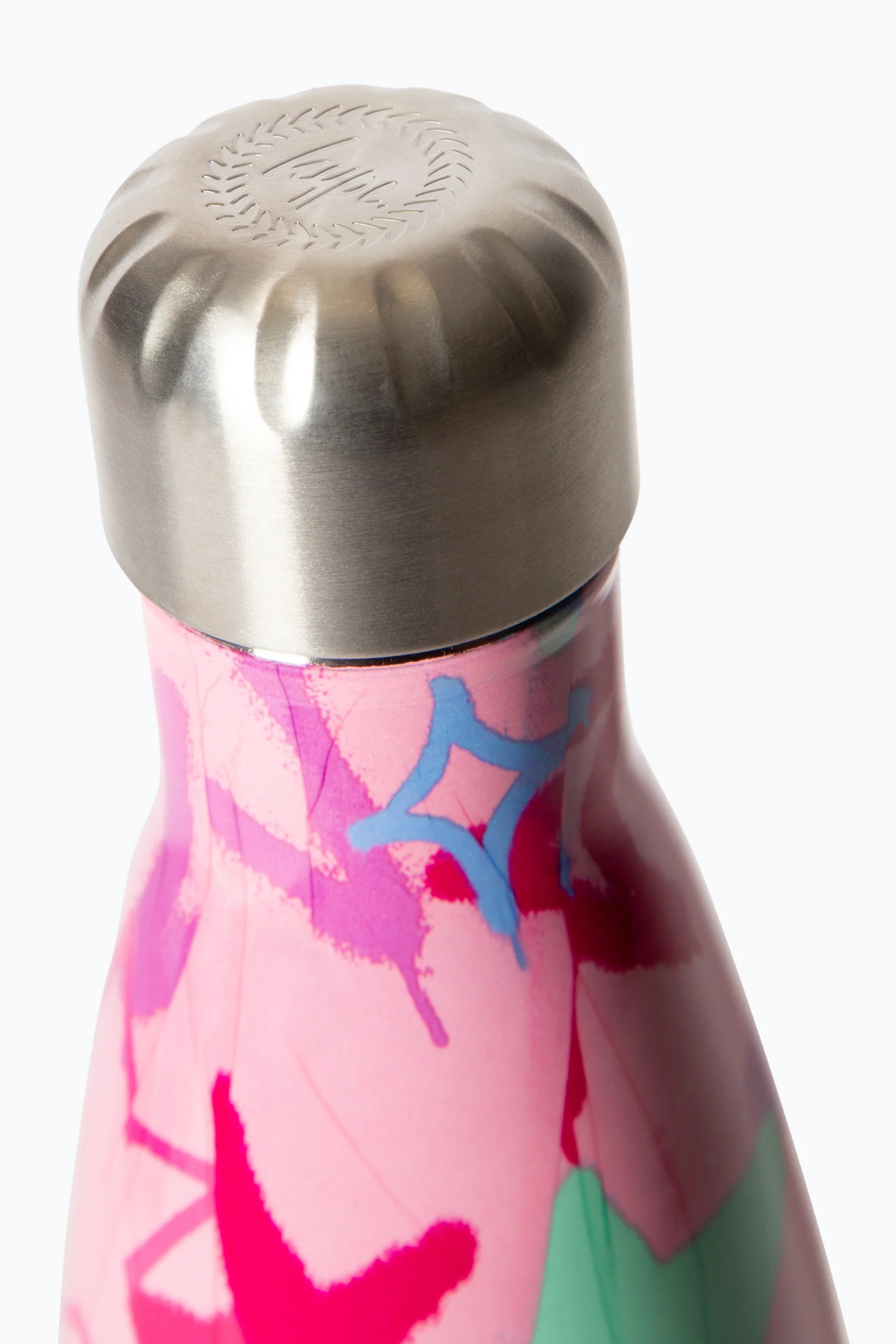 Hype Girls Pink Graffiti Stars Thermal Water Bottle - Image 4