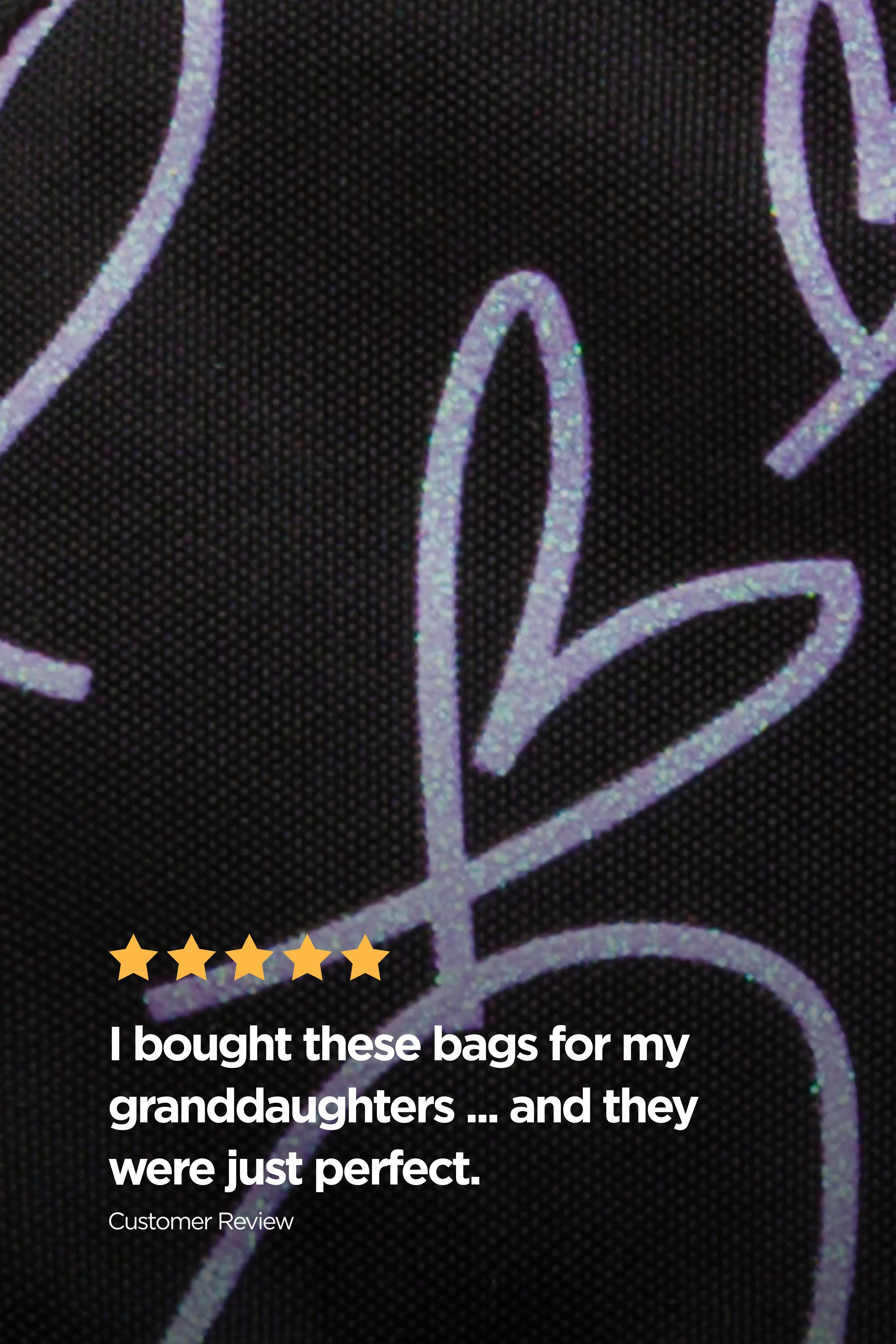 Hype Girls Black/Purple Glitter Scribble Hearts Iconic Backpack - Image 6