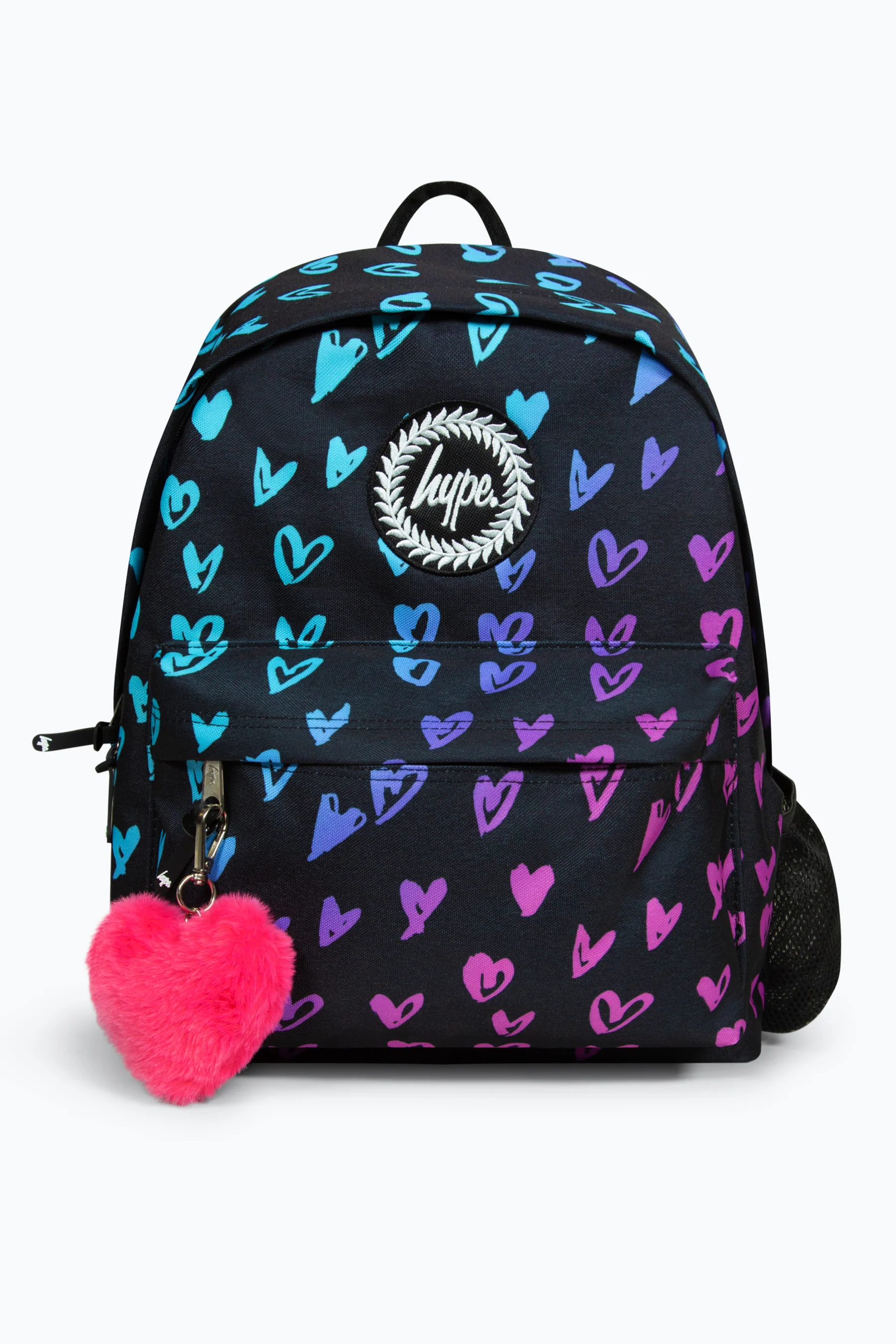 Hype Girls Black Scribble Heart Crest Backpack & Lunch Bag Bundle - Image 2
