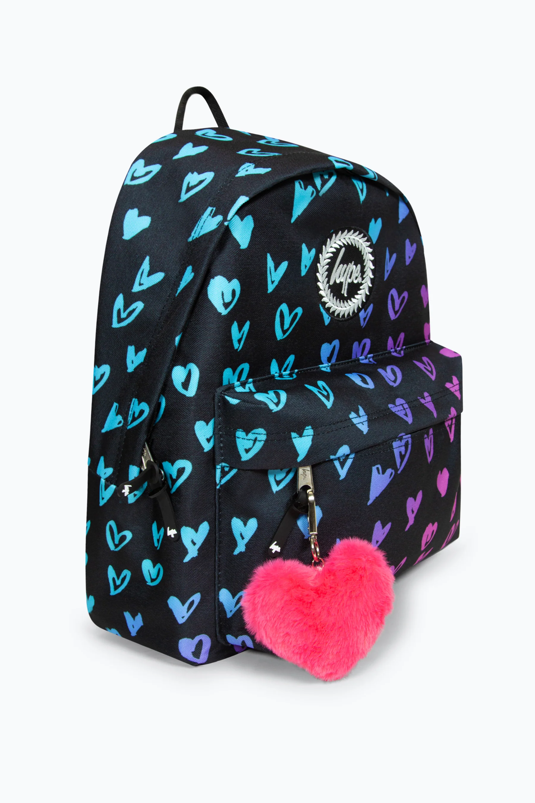 Hype Girls Black Scribble Heart Crest Backpack & Lunch Bag Bundle - Image 3