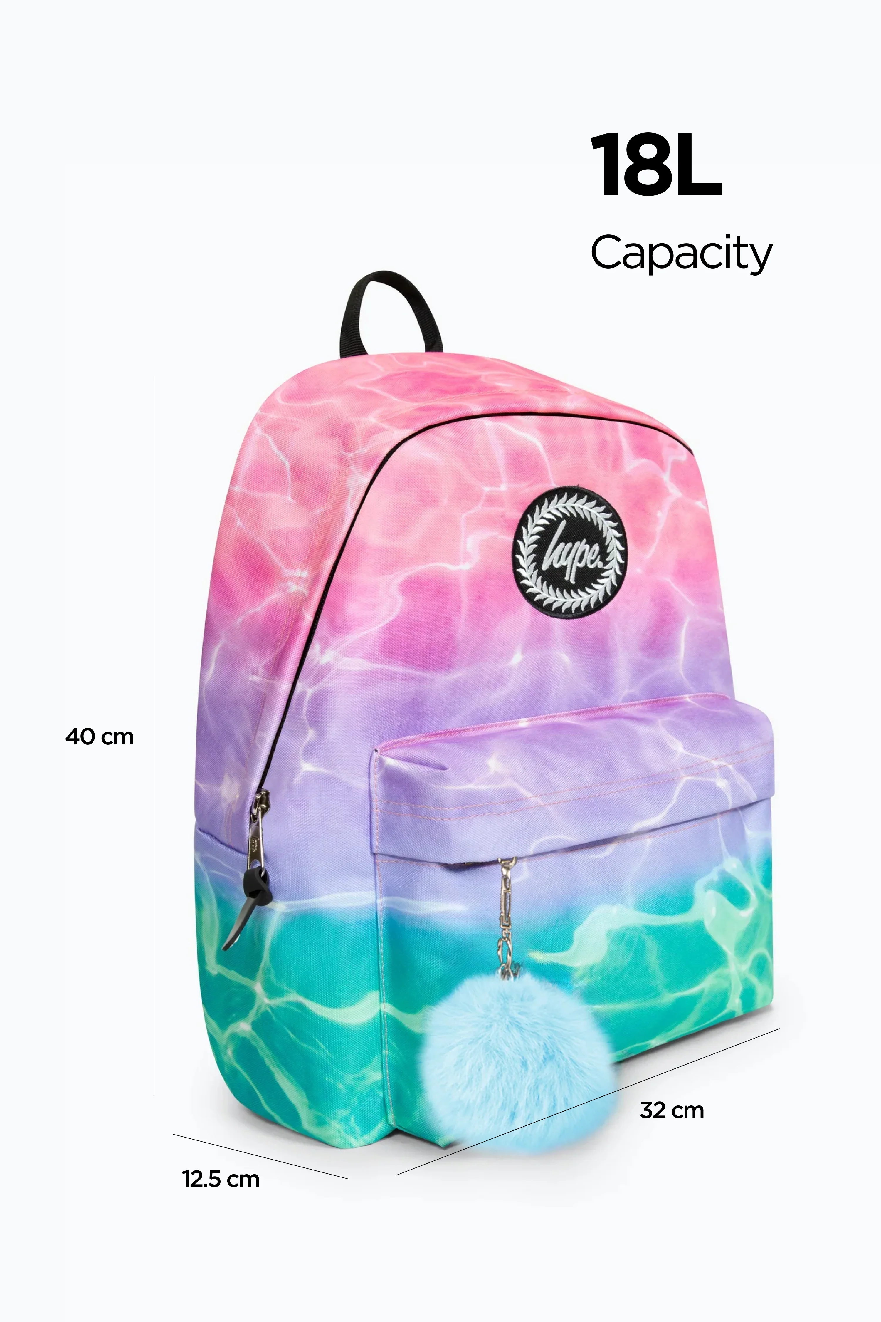 Hype Girls Pink/Turquoise Pastel Pool Backpack, Lunch Bag & Bottle Bundle - Image 3