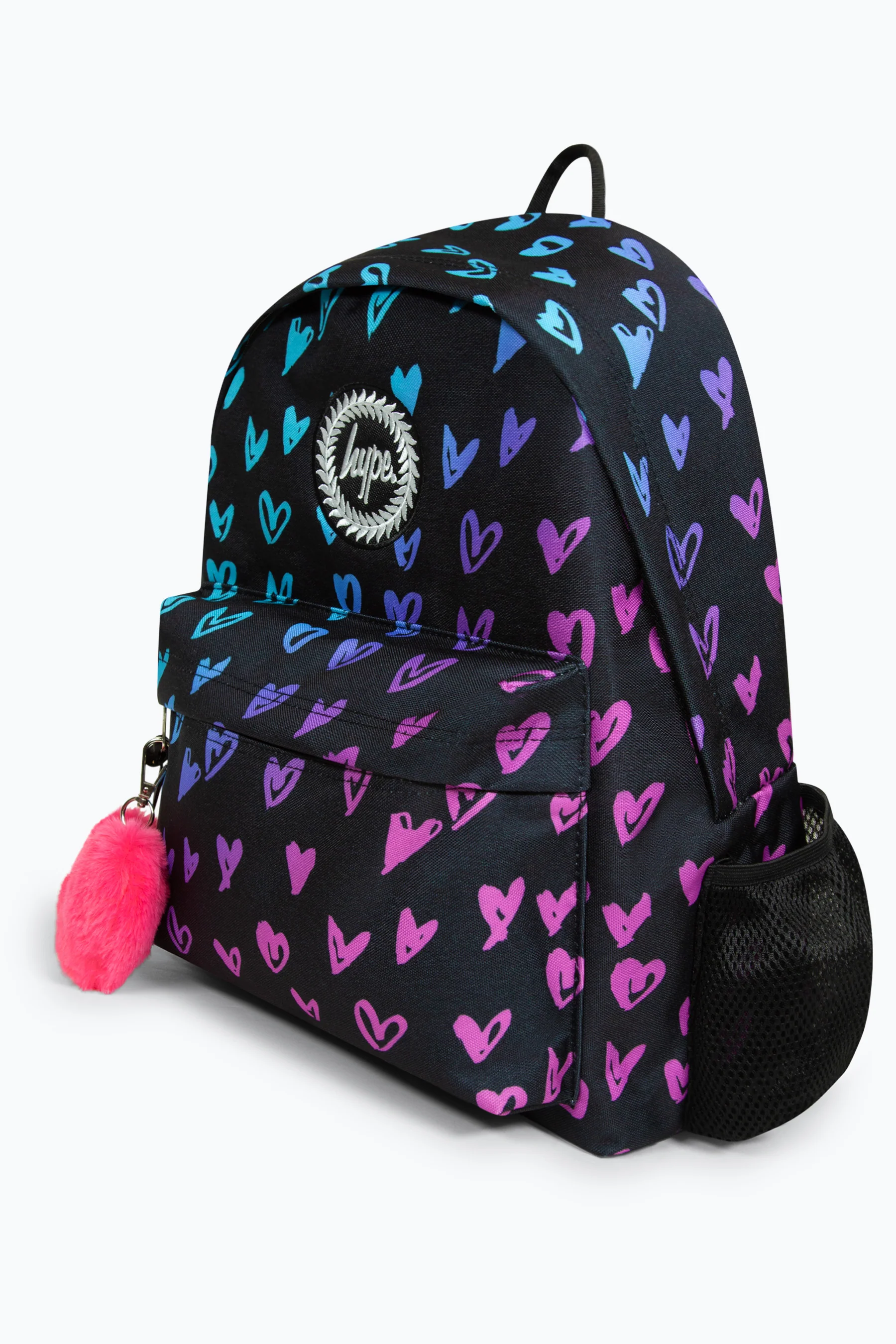 Hype Black Scribble Hearts Iconic Girls School Backpack - Image 2