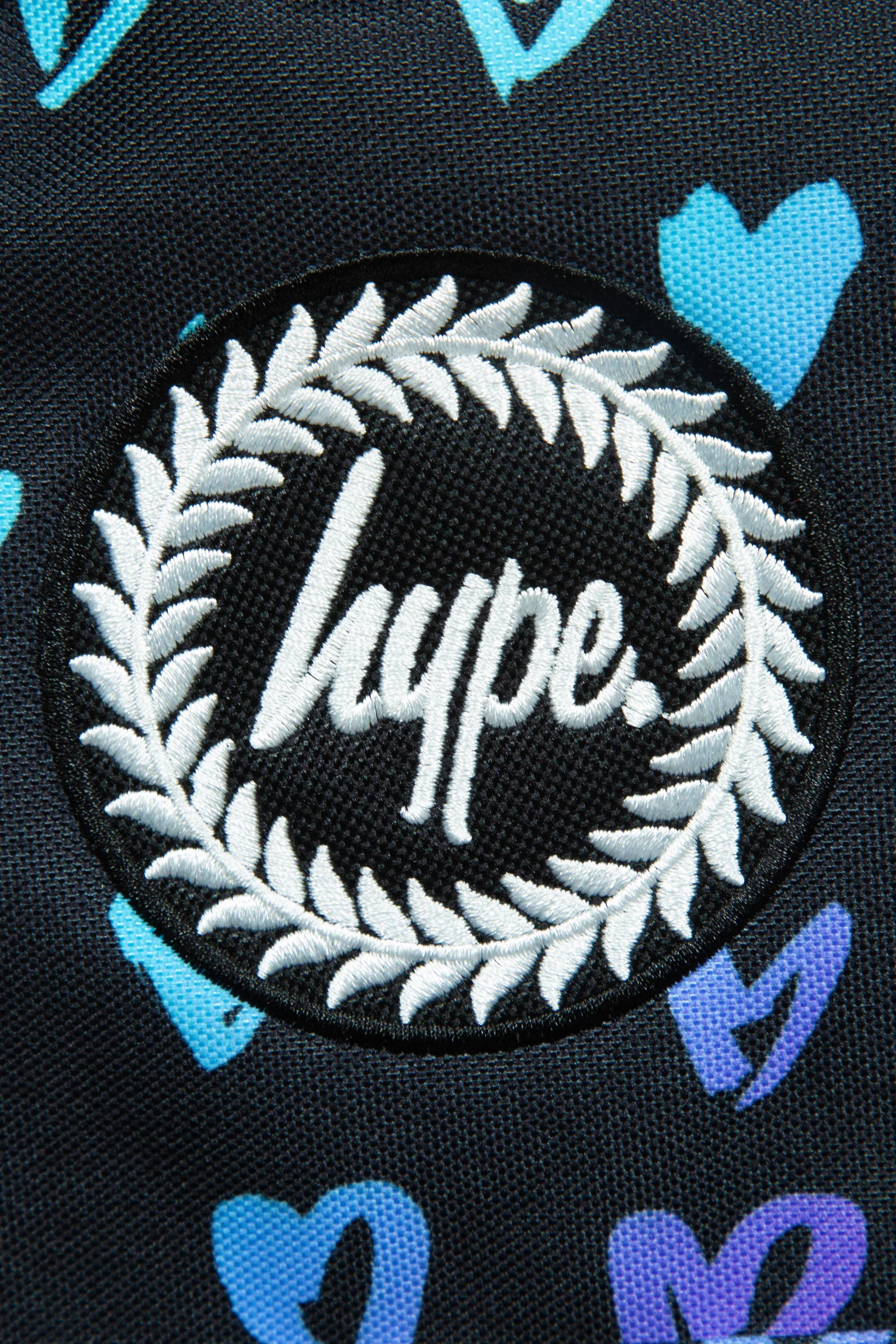 Hype Black Scribble Hearts Iconic Girls School Backpack - Image 6